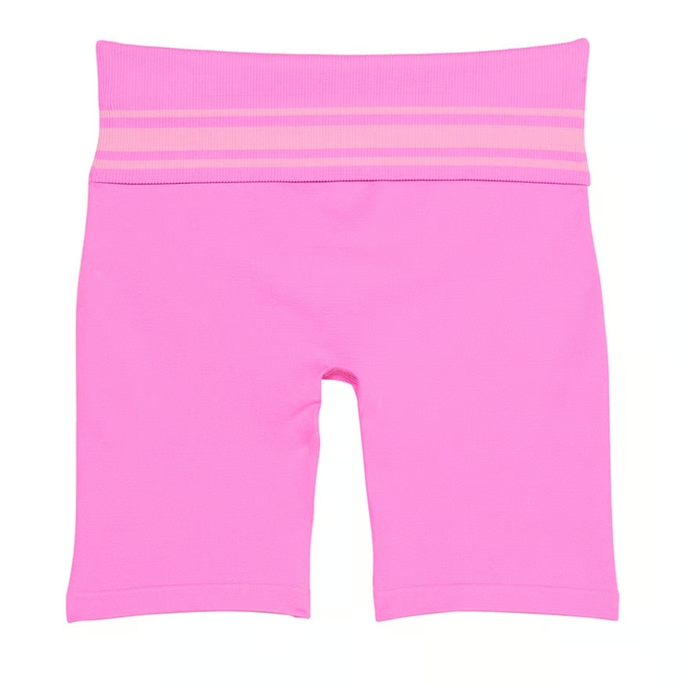 Victoria's Secret PINK Flip It Seamless Foldover Bike Shorts New! M